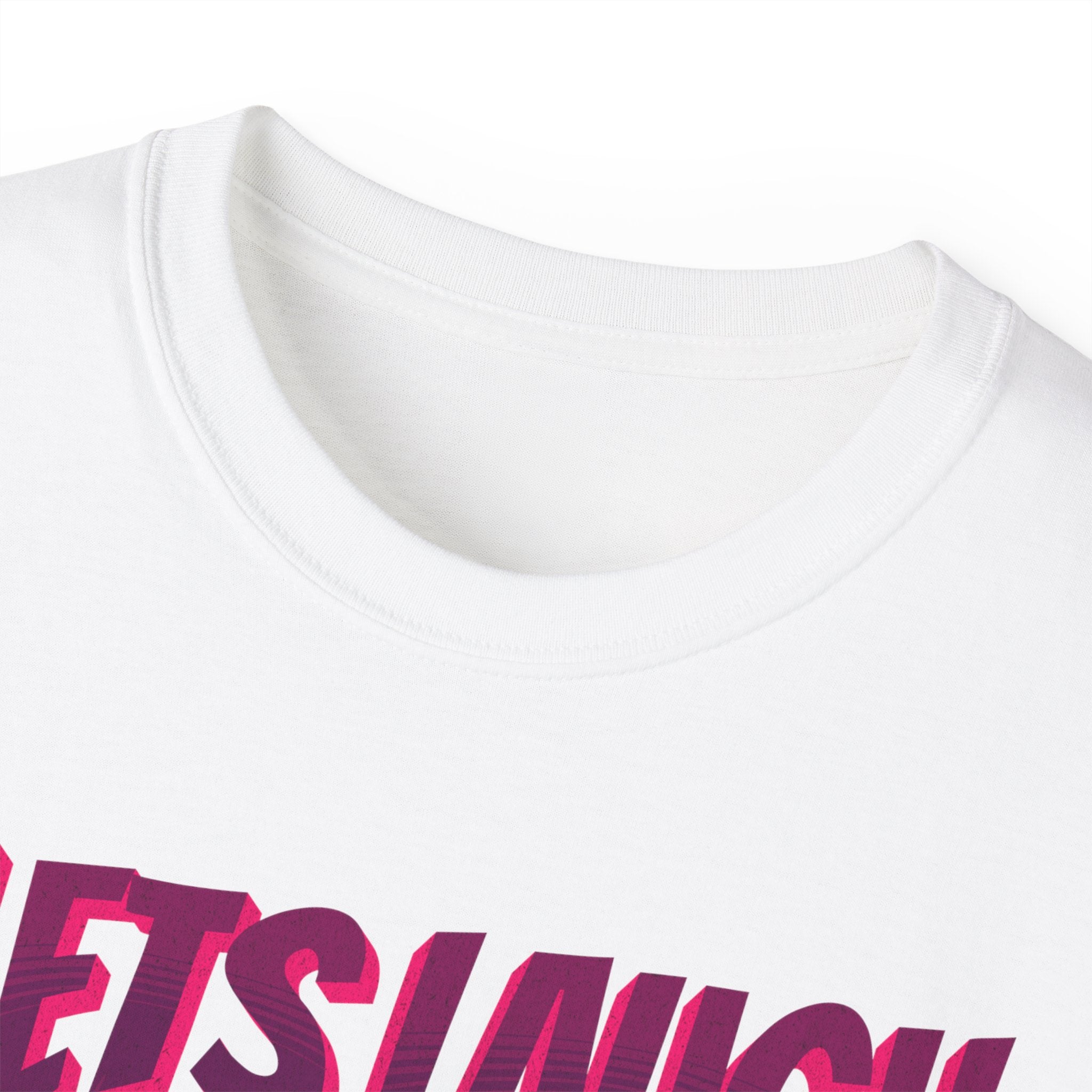 Let's Laugh After Life - Unisex Cotton Crew Tee (Front) - Damned Threads